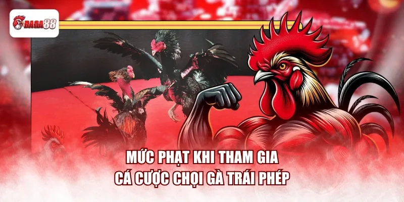 Mức phạt khi tham gia cá cược chọi gà trái phép