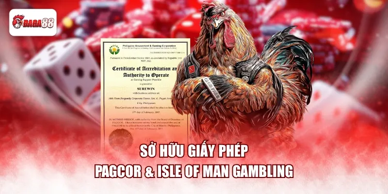 Sở hữu giấy phép PAGCOR & Isle of Man Gambling