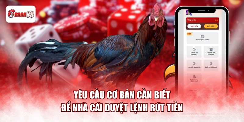 Yêu cầu cơ bản cần biết để nhà cái duyệt lệnh rút tiền daga88